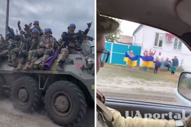 Жителі Балаклії зустрічають бійців ЗСУ