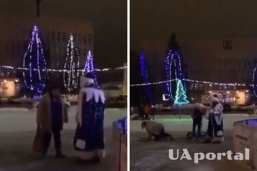 Дед Мороз в новогоднюю ночь избил россиянку (видео)
