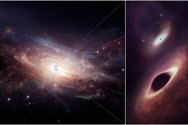 Ученые зафиксировали две черные дыры, которые вращаются друг вокруг друга и столкнутся в одну