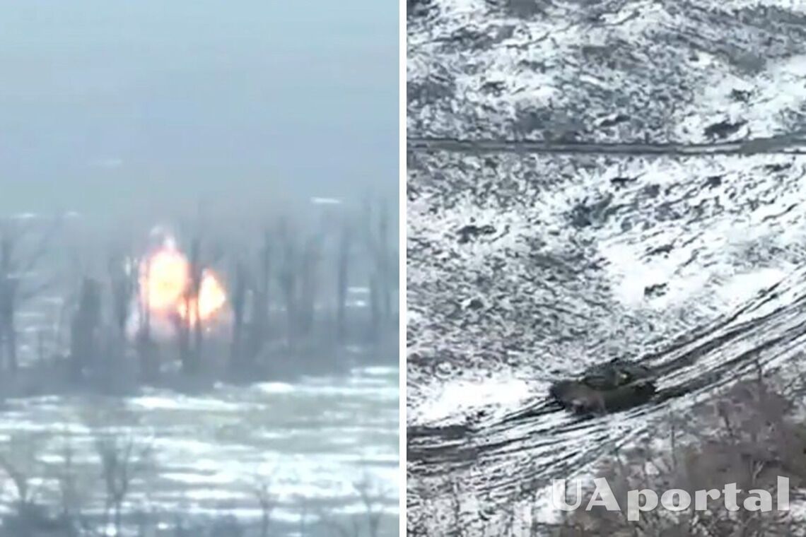 Українські військові показали, як з танка знищили ворожий бліндаж з окупантами та загородження (відео)