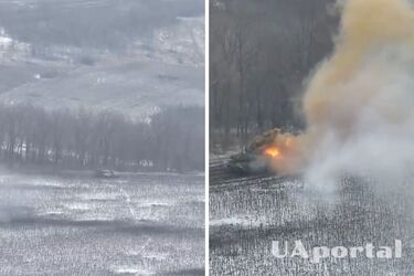 Військові показали ефектне знищення російського танка поблизу Сватового