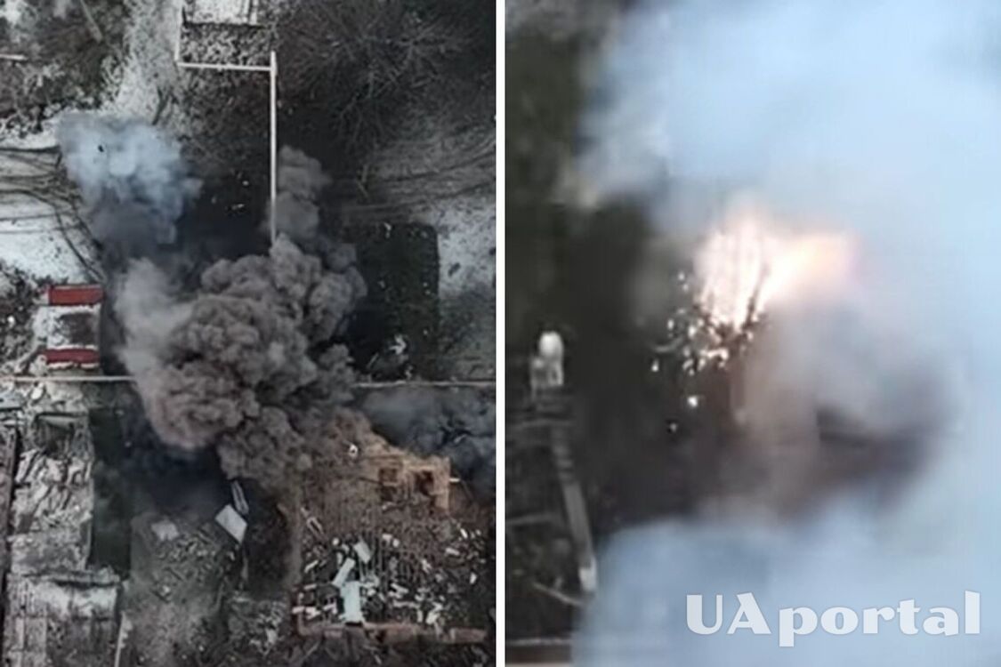 Артилеристи з 45 бригади показали відео, як знищували штаб та склад вагнерівців у Соледарі