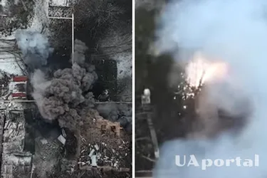 Артиллеристы из 45 бригады показали видео, как уничтожали штаб и склад вагнеровцев в Соледаре