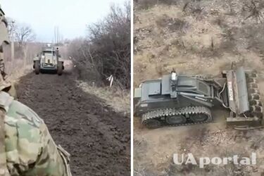 Українські військові показали, як дистанційно розміновують Харківщину словацькою машиною Bozena-5 (відео)