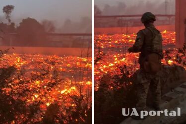 Військові показали, як виглядає 'пекельна пожежа' після ворожих обстрілів