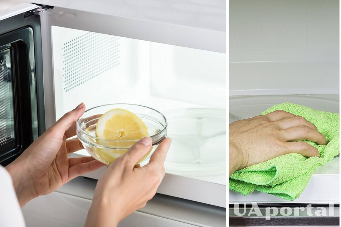 Как отмыть микроволновку лимонным соком