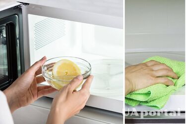 Як відмити мікрохвильовку лимонним соком