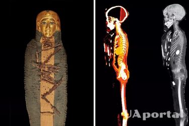При дослідженні мумії 'Золотого хлопчика' вчені побачили у нього золотий язик та амулет біля пеніса (фото)