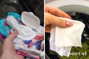 Зачем класть влажную салфетку в стиральную машину