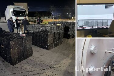 Прикордонники виявили понад 200 ящиків цигарок в автоцистерні для газу, яка направлялась в Румунію (фото)