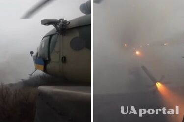 В сети появилось видео, как военные летчики выпускают ракеты с вертолета по оккупантам
