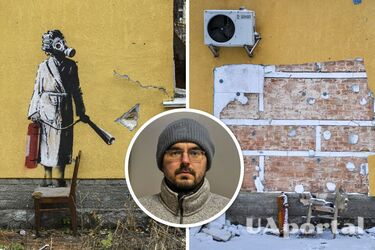 Графіті Бенксі в Гостомелі зрізали