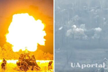 Артиллеристы показали видео уничтожения опорного пункта оккупантов под Бахмутом