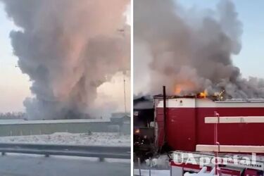 Пожар в Санкт-Петербурге на заводе Беларусь МТЗ