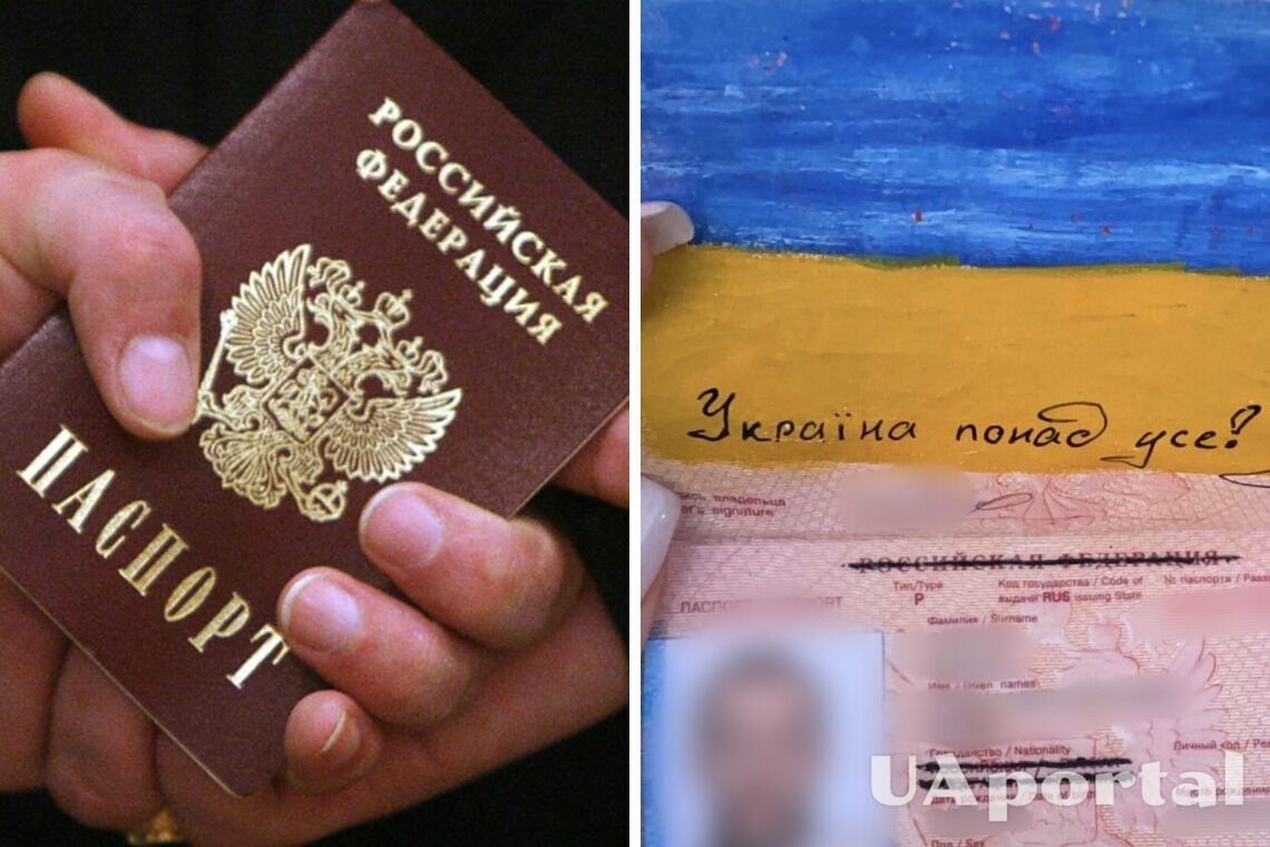 Розмалював паспорт та обізвав путіна: в Україні затримали росіянина, який не хотів повертатися додому (фото)