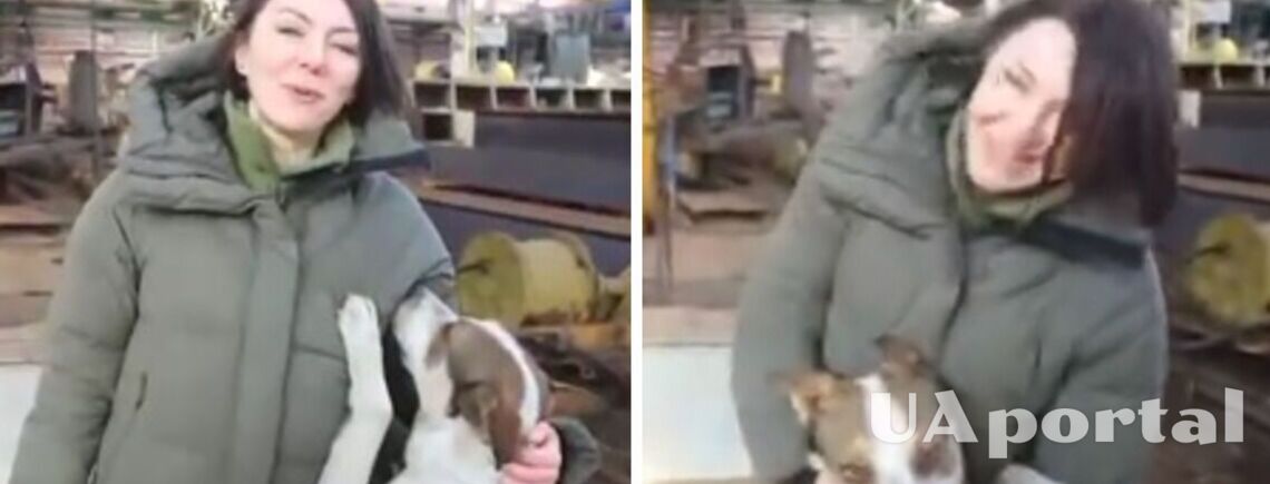 Собака увірвався в кадр під час зйомки відео за участі Ганни Маляр (смішне відео)