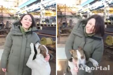Собака ворвалась в кадр во время съемки видео с участием Анны Маляр (смешное видео)