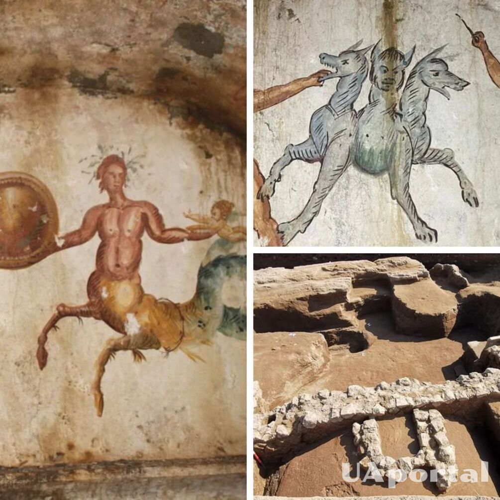 В Італії знайшли запечатану гробницю із зображенням Цербера, який охороняє підземний світ (фото)