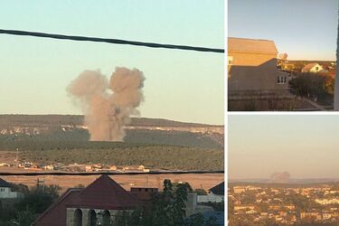 Мощный прилет в Крыму: россияне заявляют о 'сбитой ракете' в Сахарной Головке (фото и видео)