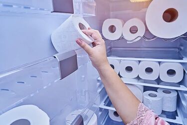 Why put toilet paper in the refrigerator