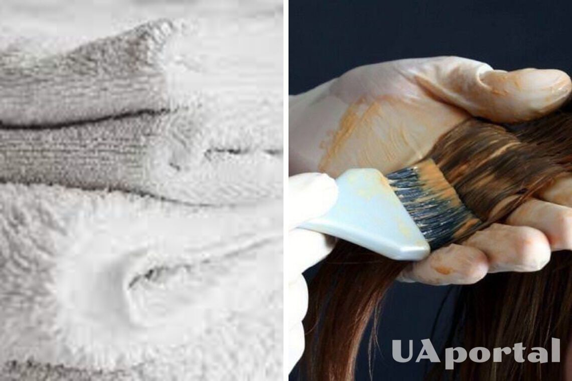 Хозяйки посоветовали топ-5 средств, которые спасут полотенце от пятен краски для волос