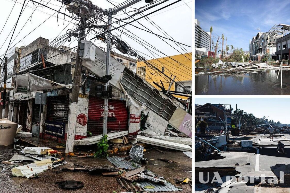 Ураган 'Отис' уничтожил мексиканский курорт Акапулько: разрушены более 200 000 зданий, погибли 39 человек (фото и видео)