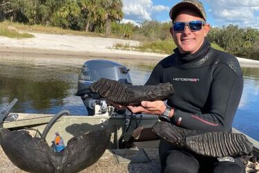 A huge mammoth jaw, at least 10,000 years old, was pulled out of a river in Florida (photo)