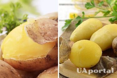 How to quickly peel boiled potatoes