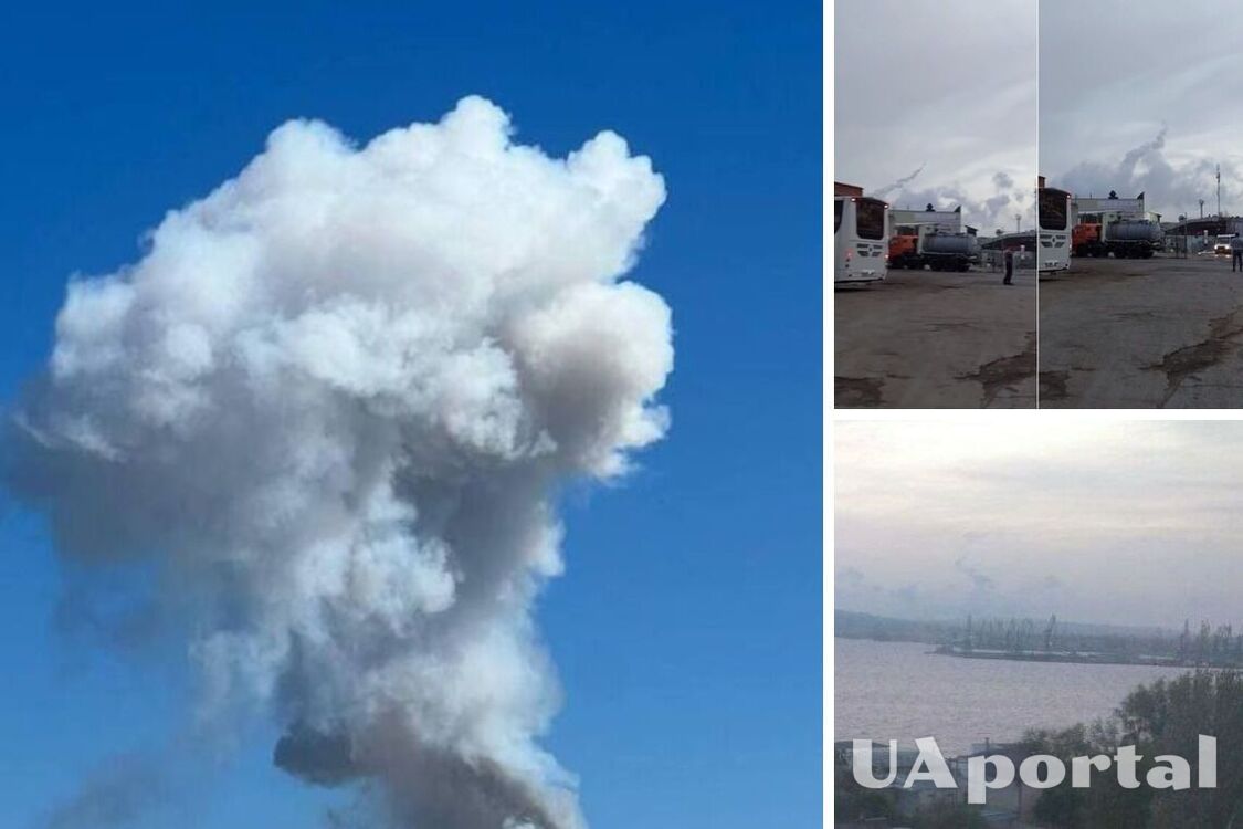 Взрывы в Крыму: столб дыма поднялся вблизи Керченского судоремонтного завода (фото и видео)