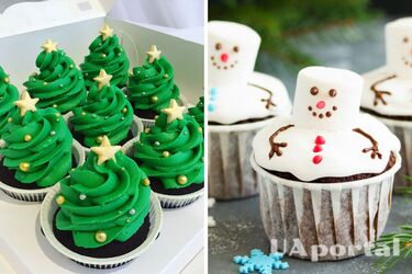 Як швидко зробити новорічні капкейки