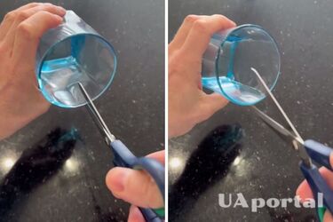 Потрібна лише склянка: як за секунди заточити ножиці (відео)