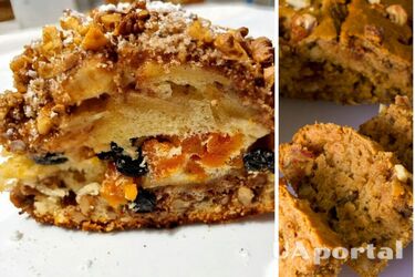 How to make a sand dough pie with dried fruits