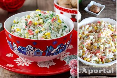 Як приготувати крабовий салат з плавленим сиром