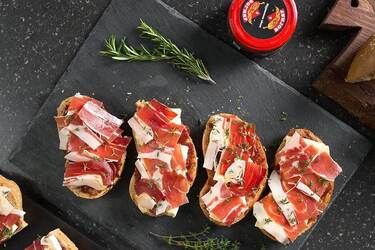 How to make bruschettas with jamon