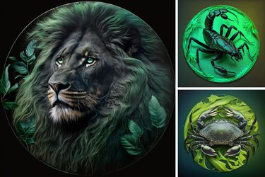 Лев, Скорпіон та Рак