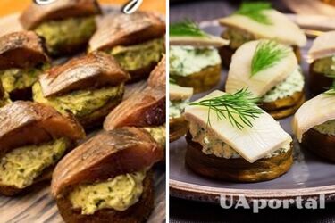 Бюджетно та просто: рецепт картопляних човників з оселедцем та плавленим сиром