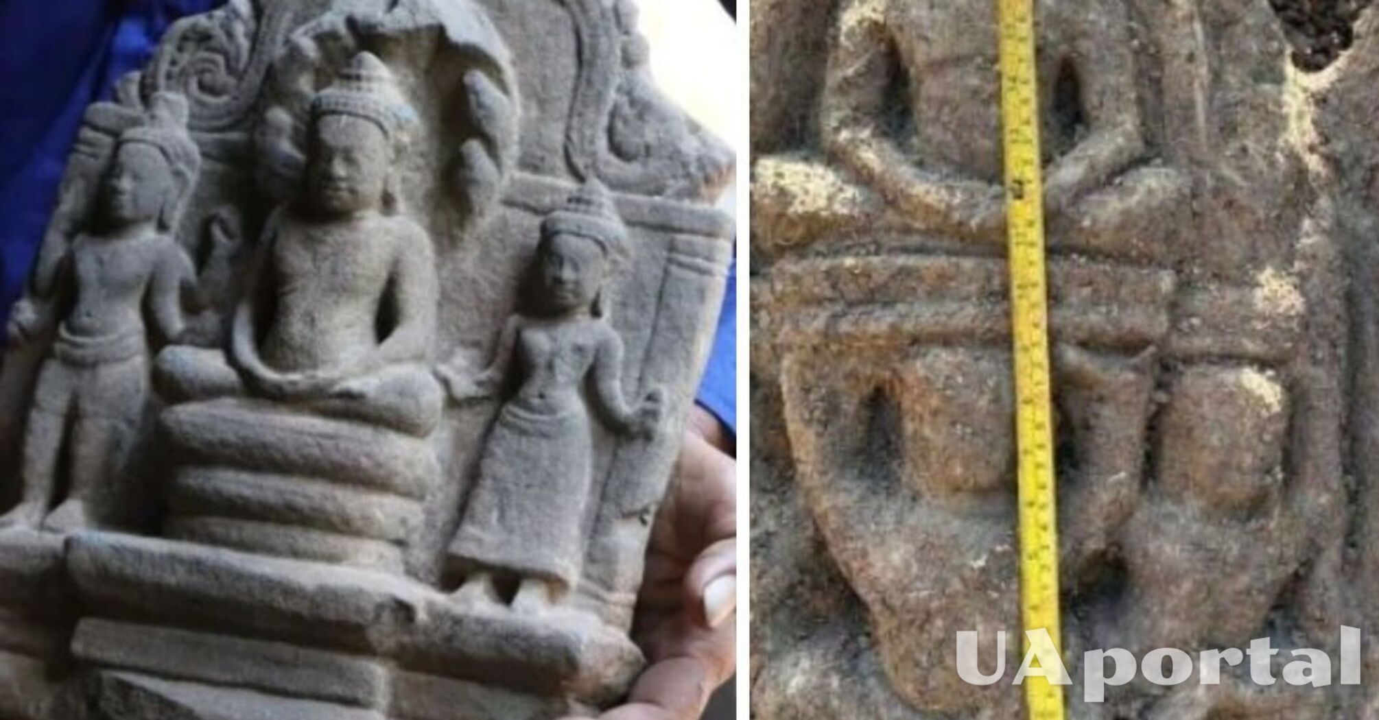 У Камбоджі викопали 6 унікальних статуй з пісковику часів Кхмерської імперії 