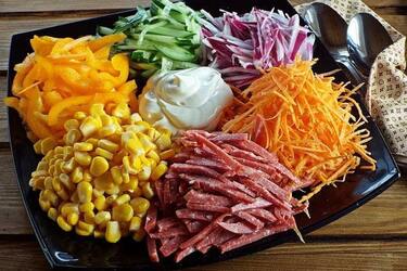 Як зробити овочевий салат Цап в огороді