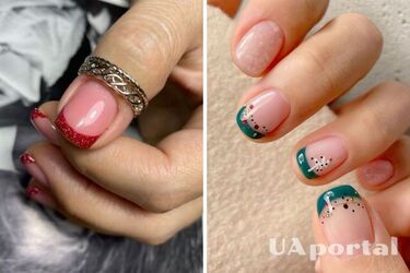 Френч на короткі нігті: 5 яскравих новорічних варіантів