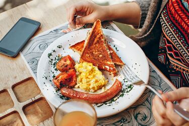 A balanced selection of foods to keep you energized