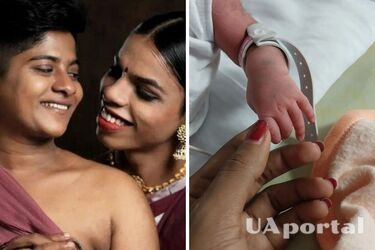 Трансгендерный мужчина в Индии родил ребенка (фото)