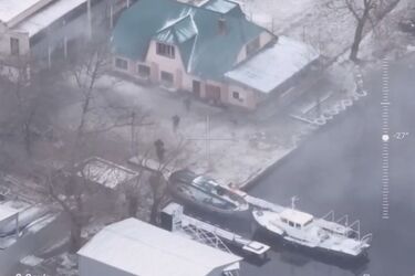 Українські бійці показали ліквідацію дев'яти російських бойовиків з дрона (відео)