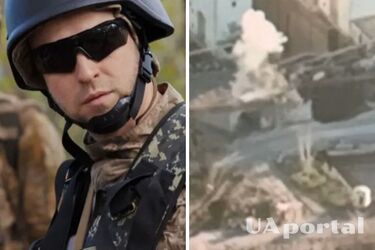 Украинские военные уничтожили дроном-камикадзе вражеский танк у Каховской ГЭС (видео)