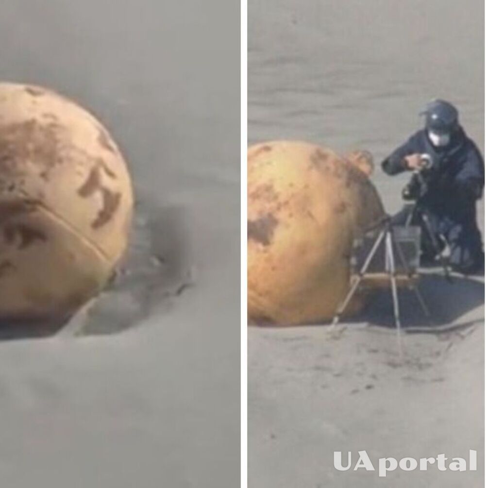 Может иметь неземное происхождение: странный шар обнаружили на побережье в Японии (видео)