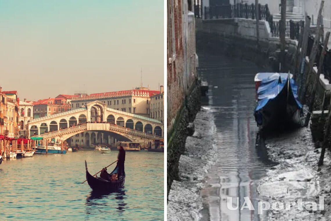 В Венеции пересыхают каналы из-за засухи