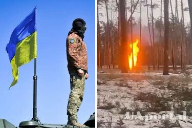 Украинские военные уничтожили российский танк 'Прорыв' в Луганской области (видео)