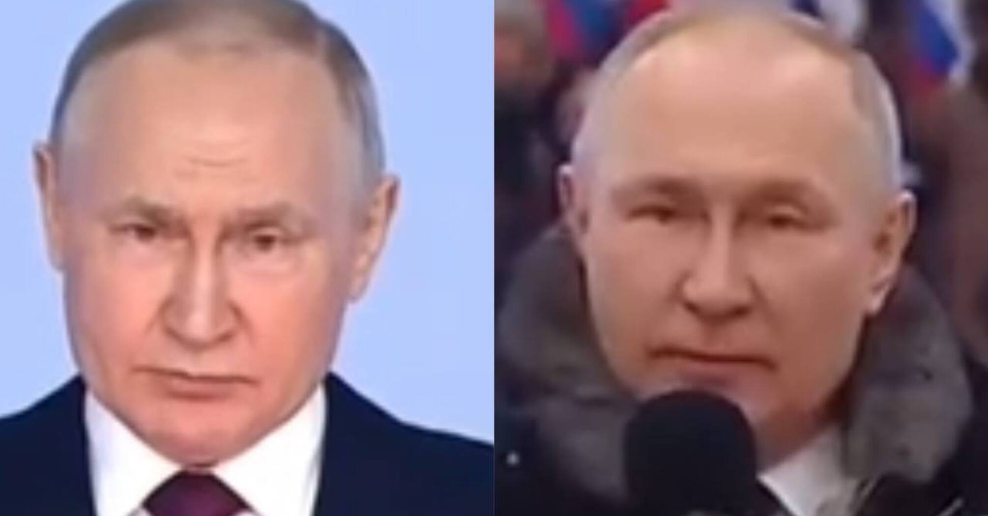 В Лужниках был двойник путина? В сети сравнили два выступления президента россии (фото, видео)