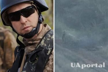 Український військовий знищив окупанта, який хотів зайти з тилу (відео)