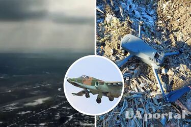 Над Бахмутом українські бійці приземлили ворожий штурмовик та безпілотник окупантів (відео)