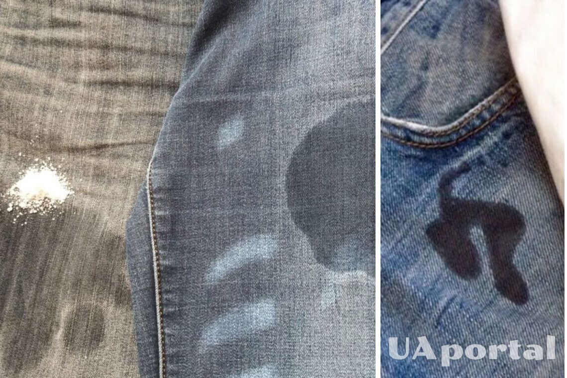 Как отчистить жирные пятна из джинсов